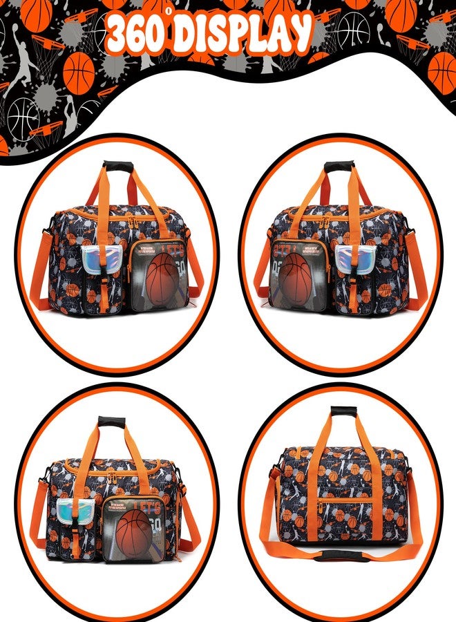 Oruiji Kids Duffle Bag Boys Overnight Bag for Kids Weekender Travel Bags for Boys Sports Gym Basketball Tennis Bags with Shoe Compartment - Image 3
